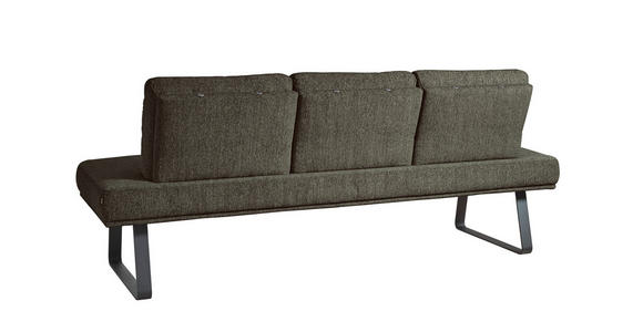 SITZBANK 209/92/78 cm  in Braun  - Schwarz/Braun, Design, Textil/Metall (209/92/78cm) - Dieter Knoll