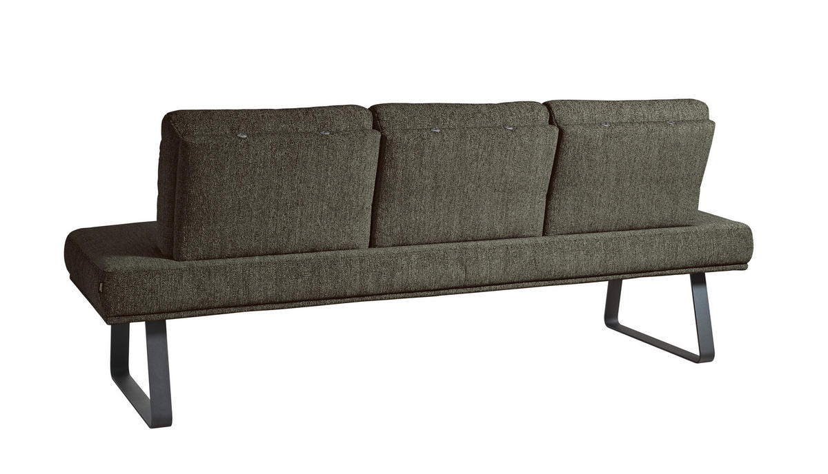SITZBANK 209/92/78 cm  in Braun  - Schwarz/Braun, Design, Textil/Metall (209/92/78cm) - Dieter Knoll