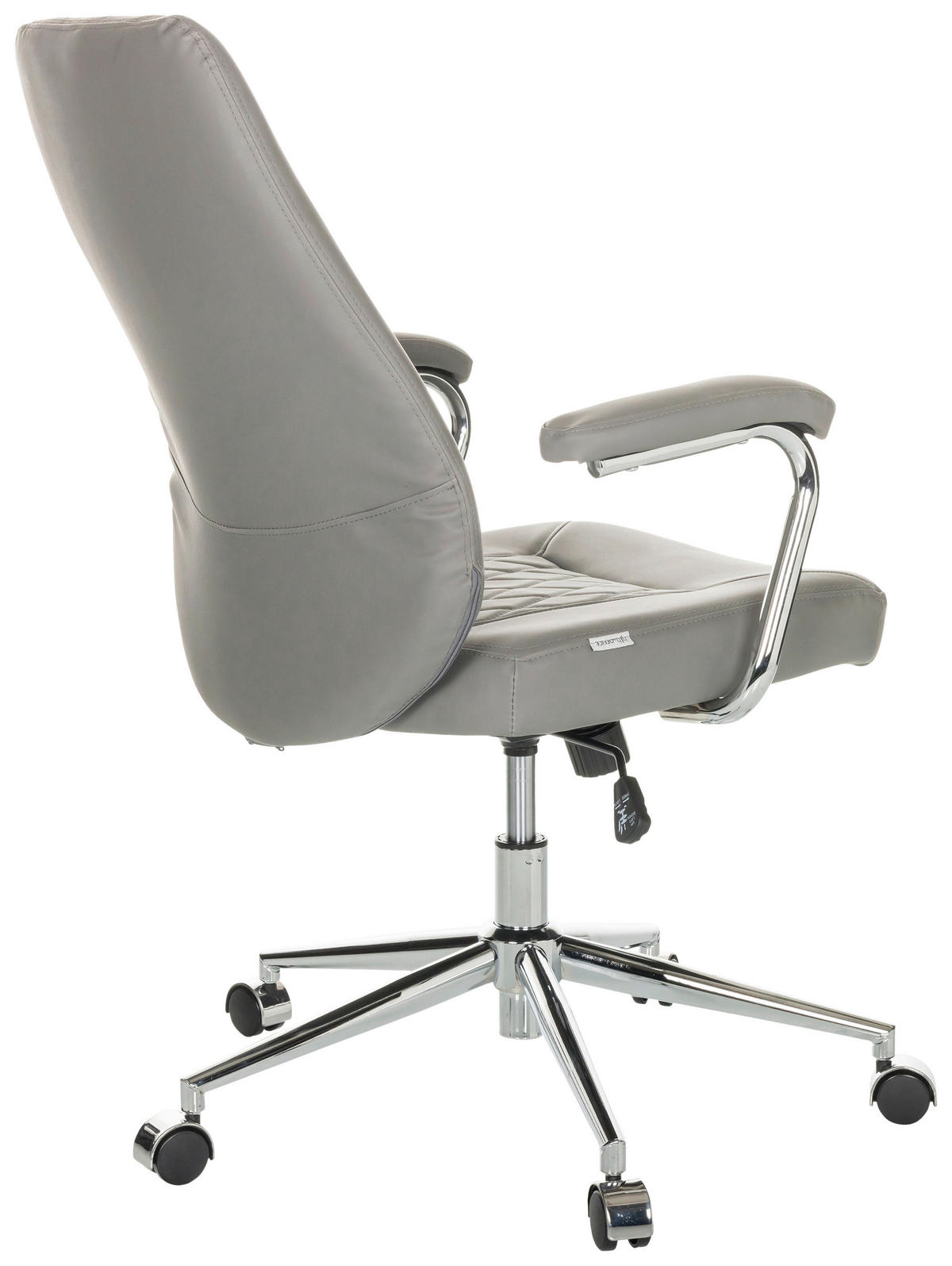 DREHSTUHL Grau  - Schwarz/Grau, Basics, Leder/Kunststoff (68/96-103/68cm) - MID.YOU