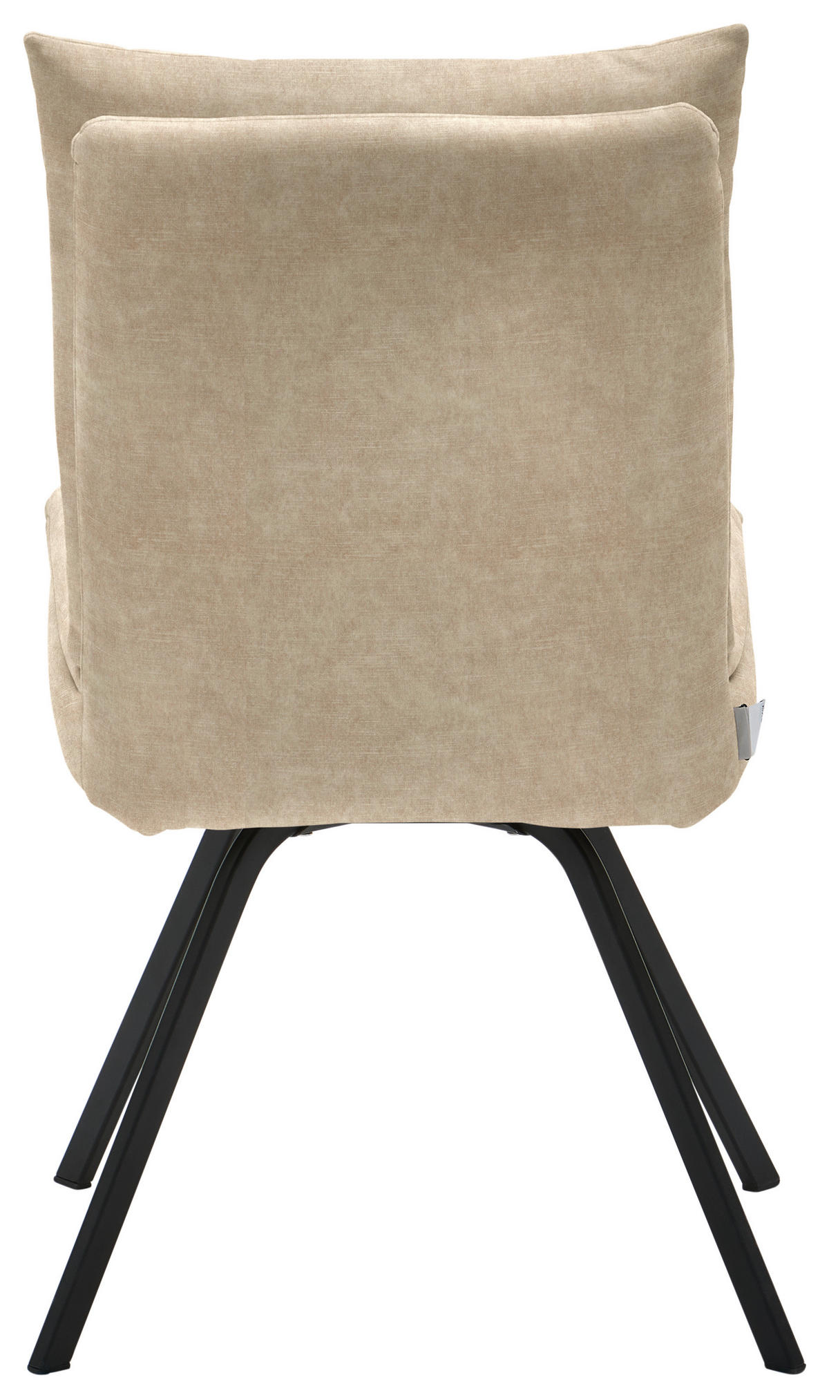 STUHL  in Velours Textil  - Hellbraun/Schwarz, Design, Textil/Metall (50/84/68cm) - Welnova