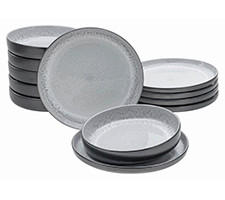 TAFELSERVICE Hellgrau 12-teilig  - Hellgrau, Trend, Keramik - Creatable