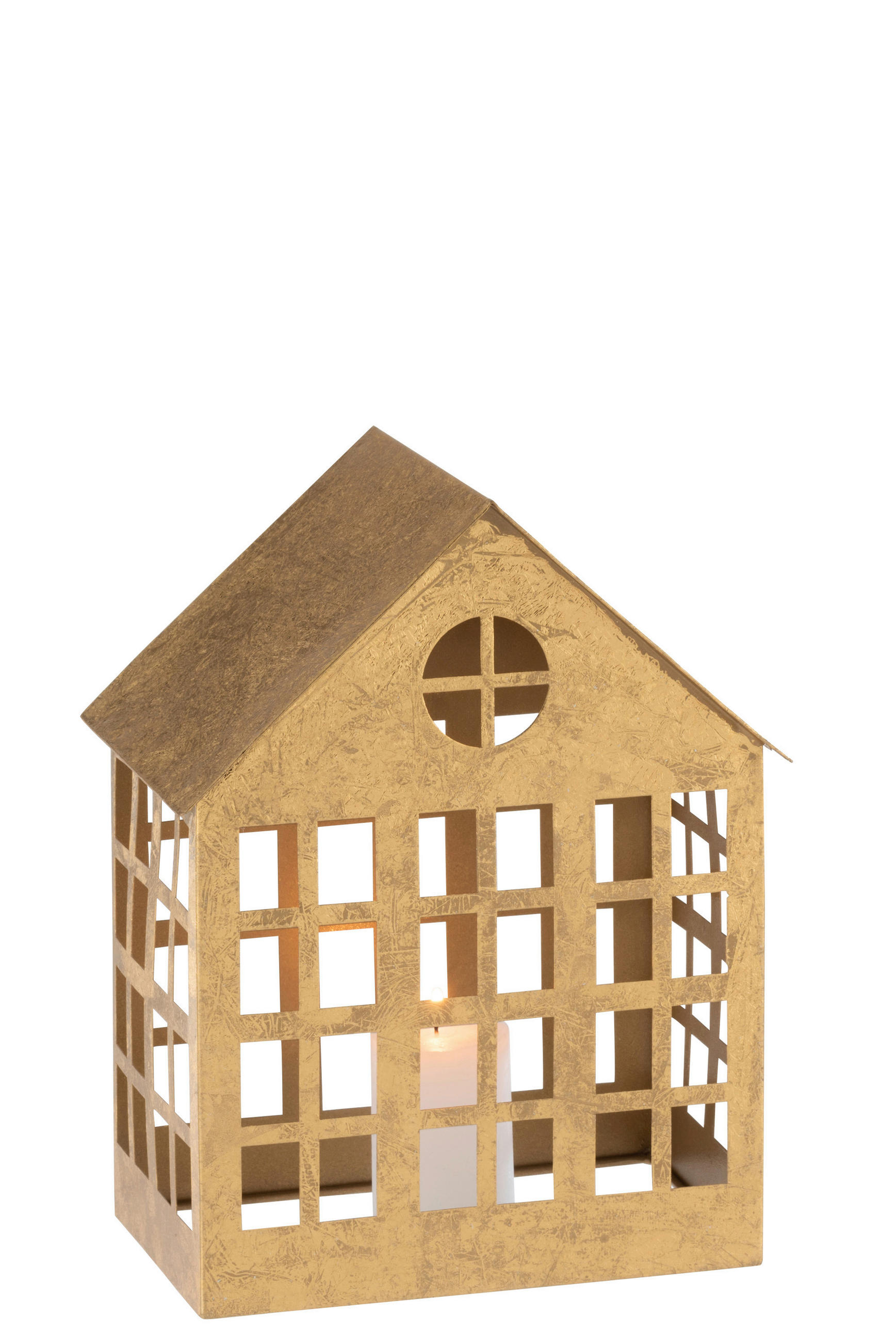 KERZENHALTER - Goldfarben, Basics, Metall (22,5/15/28cm) - X-Mas