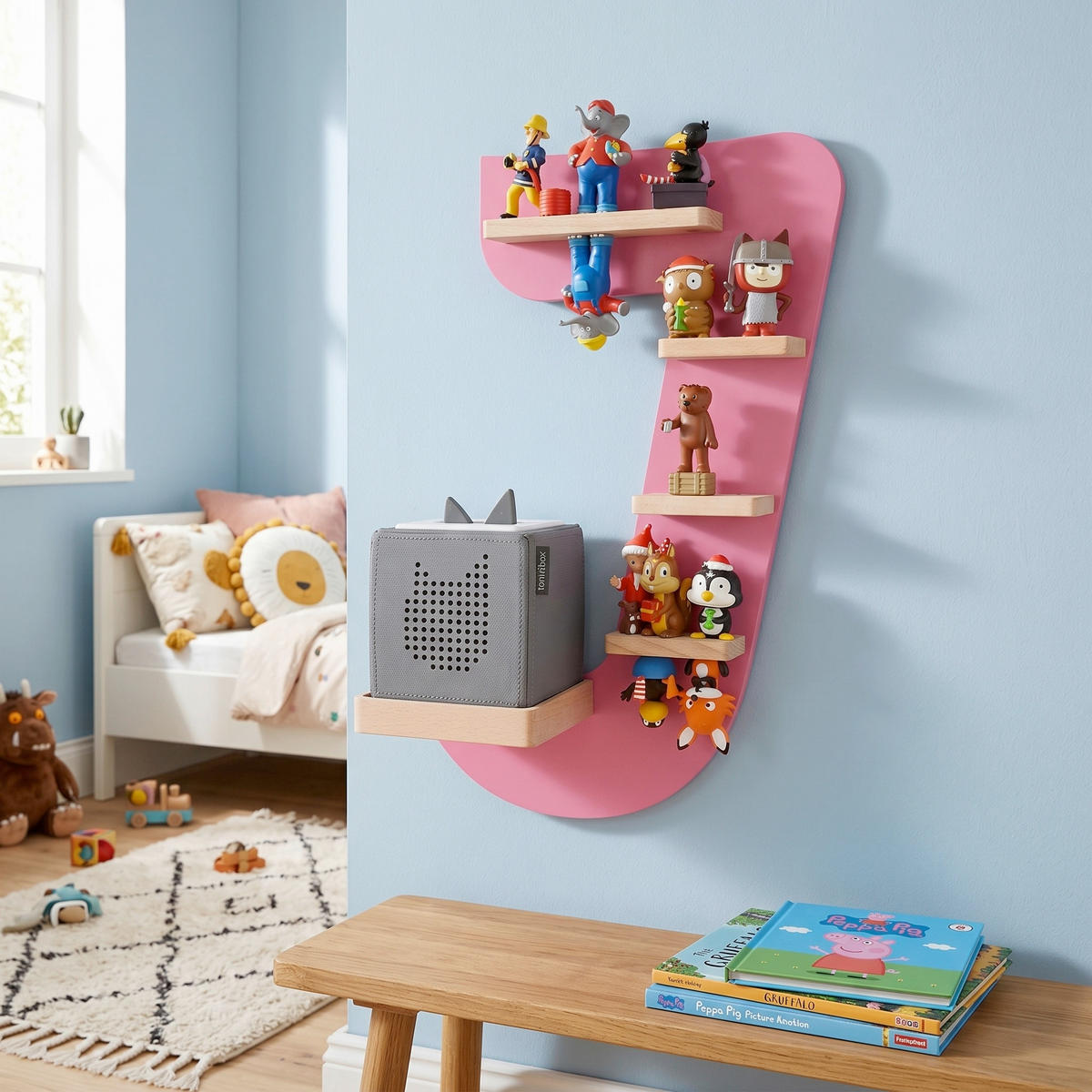 KINDERREGAL  - Pink, Modern, Holzwerkstoff (32/47/19cm) - Livetastic
