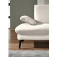 ECKSOFA in Chenille, Mikrofaser Creme  - Creme/Schwarz, Design, Textil/Metall (299/157cm) - Dieter Knoll