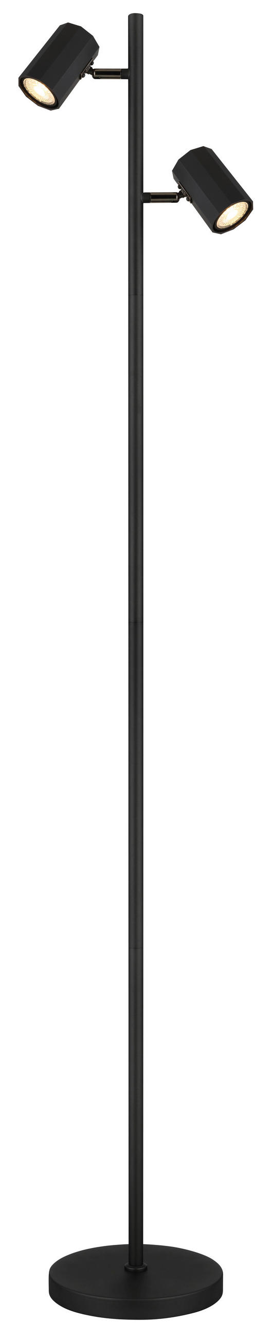 STEHLEUCHTE 27/22/158 cm    - Schwarz, Design, Kunststoff/Metall (27/22/158cm) - Globo