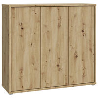 Dulap Pentru Pantofi 109,2/99,1/34,9 cm  - stejar Artisan/gri, Modern, plastic/material pe bază de lemn (109,2/99,1/34,9cm) - Modern Living