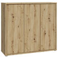 SCHUHSCHRANK 109,2/99,1/34,9 cm  - Eiche Artisan/Grau, MODERN, Holzwerkstoff/Kunststoff (109,2/99,1/34,9cm) - Xora