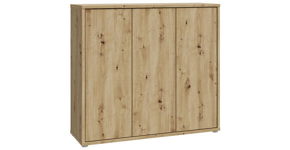 SCHUHSCHRANK 109,2/99,1/34,9 cm  - Eiche Artisan/Grau, MODERN, Holzwerkstoff/Kunststoff (109,2/99,1/34,9cm) - Xora
