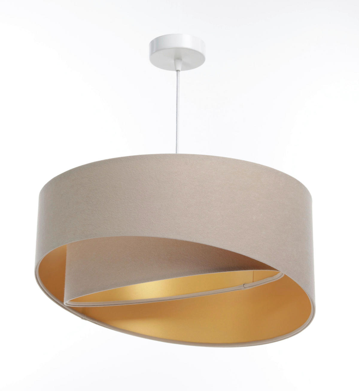 HÄNGELEUCHTE Galaxy 50/93 cm   - Beige/Goldfarben, Design, Kunststoff/Textil (50/93cm)