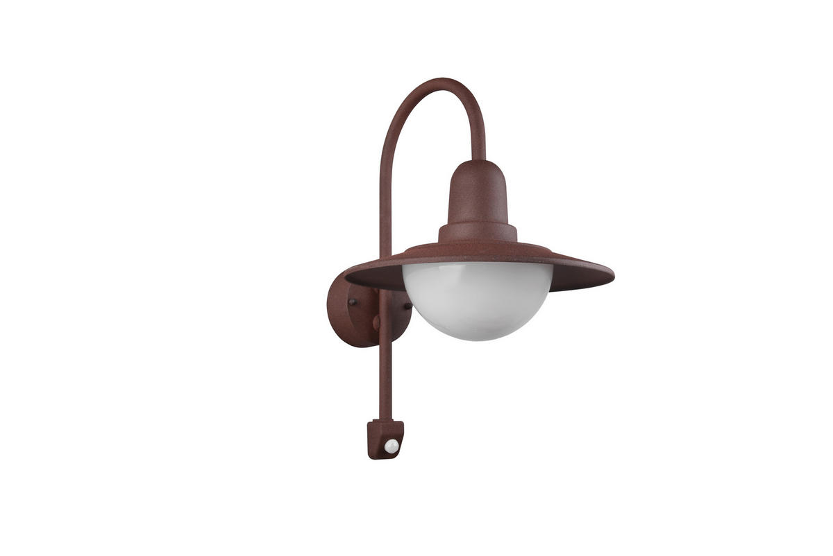 AUßENWANDLEUCHTE 30/45,5/38 cm   - Rostfarben/Weiß, KONVENTIONELL, Glas/Metall (30/45,5/38cm) - Trio Leuchten