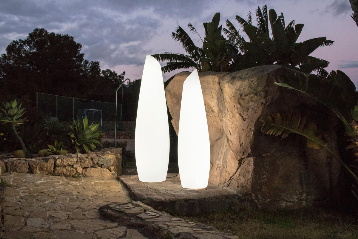 LED-STEHLEUCHTE Fredo 46.5/170/46.5 cm   - Weiß, Design, Kunststoff (46.5/170/46.5cm) - Newgarden