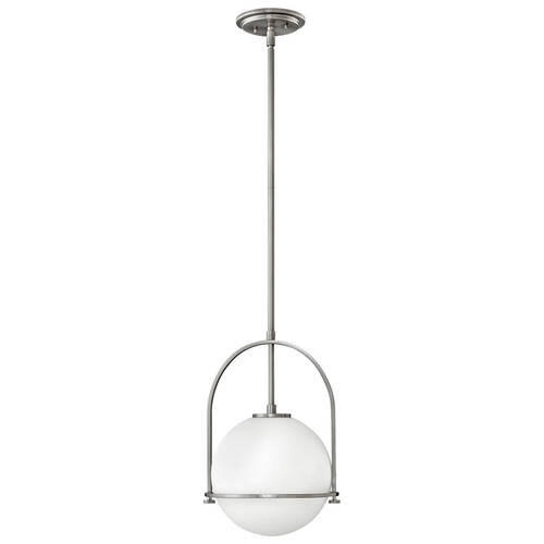 VISEČA SVETILKA  Elstead Somerset      28.9/50.3 cm      E27 - barve niklja, Design, kovina/steklo (28.9/50.3cm) - Elstead Lighting
