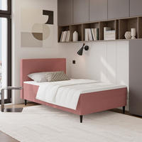 BOXBETT 120/200 cm  in Rosa  - Schwarz/Rosa, KONVENTIONELL, Textil (120/200cm) - P & B