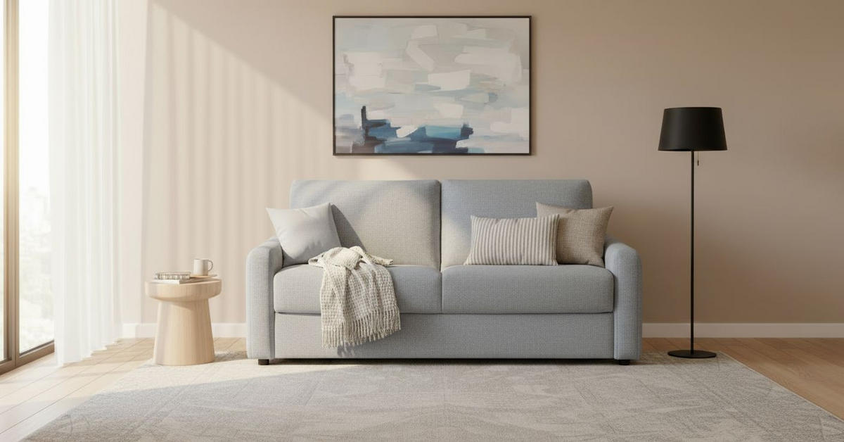 SCHLAFSOFA Webstoff Grau  - Schwarz/Grau, KONVENTIONELL, Kunststoff/Textil (191/90/100cm) - Livetastic