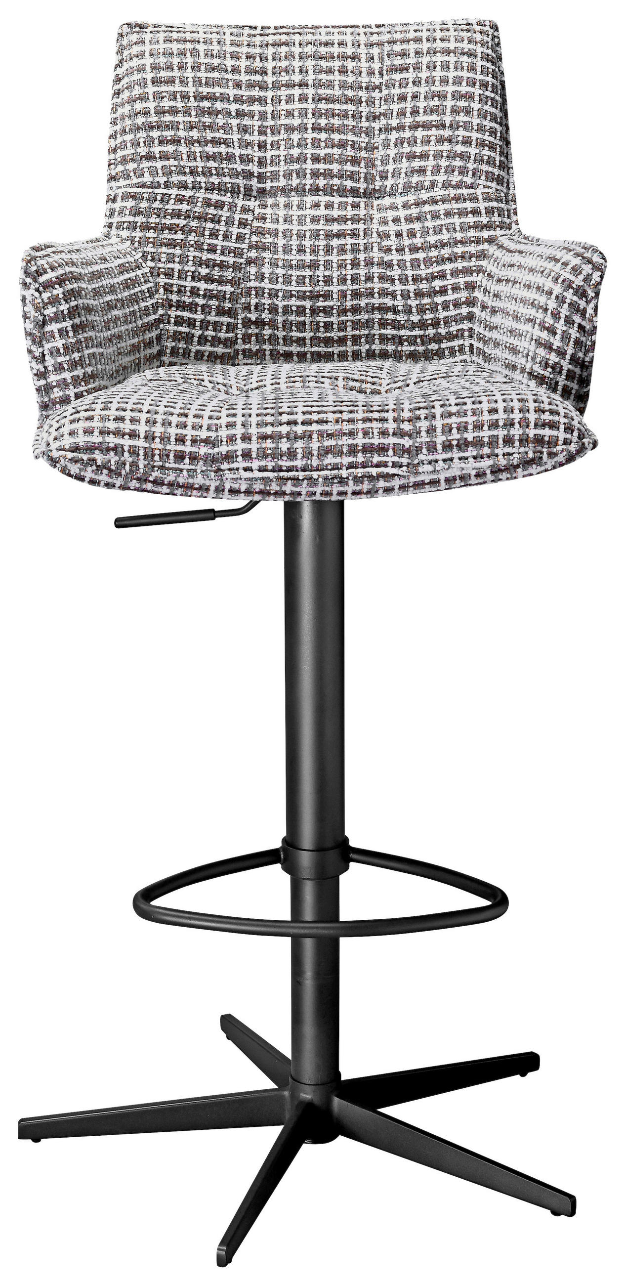 BARPALL i svart, vit, gråbrun  - vit/gråbrun, Modern, metall/trä (59,5/87,5/62,5cm) - Novel