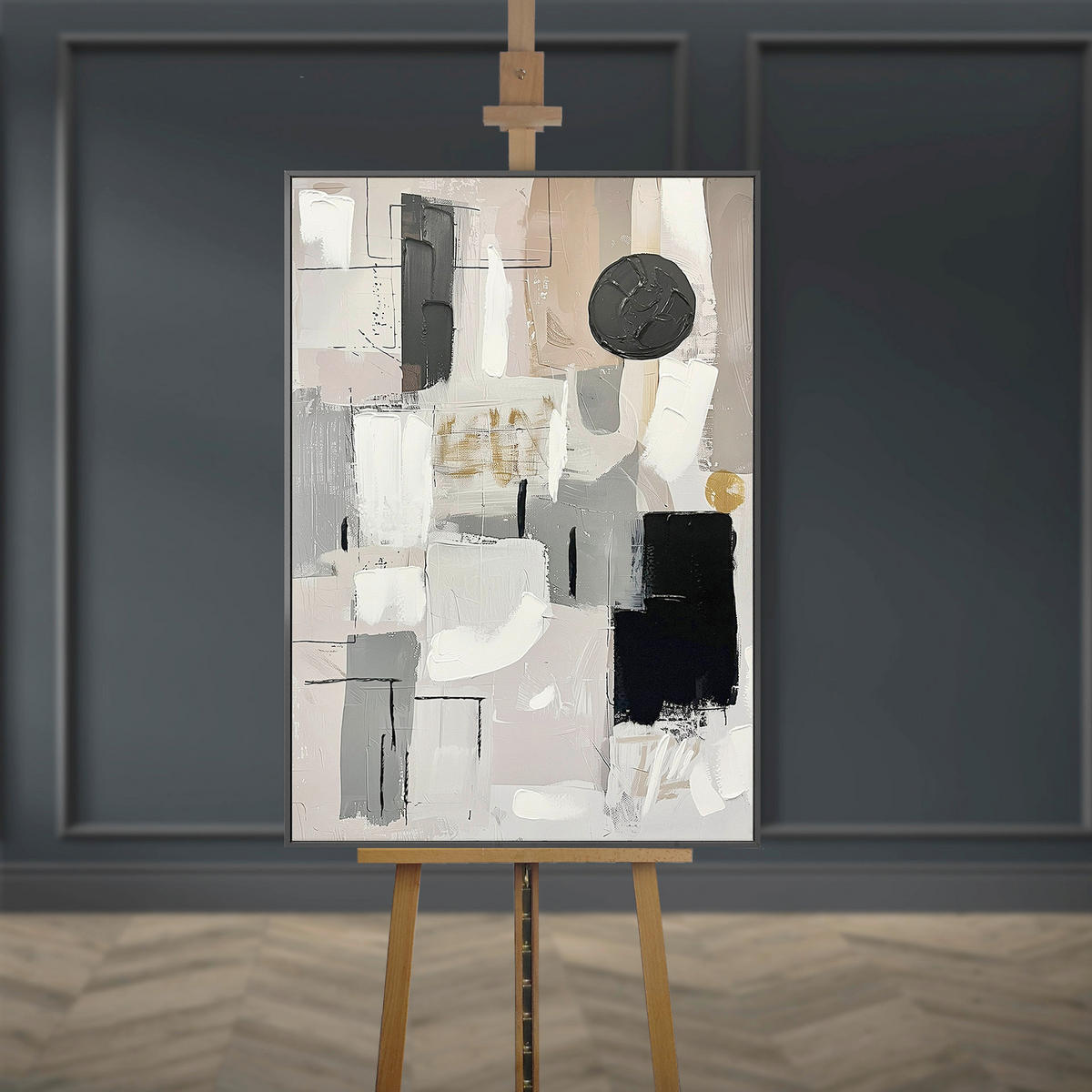 LEINWANDBILD Abstraktes 70/100 cm  - Multicolor, Basics, Holz/Textil (70/100cm)