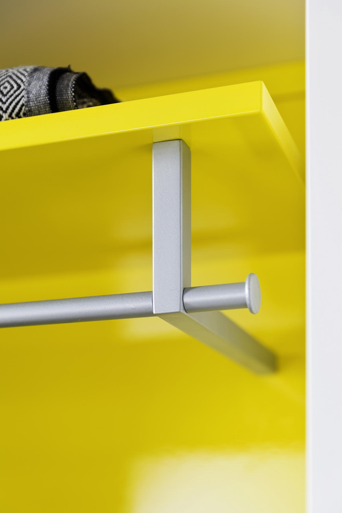 GARDEROBE 7-teilig  in 293/233/55 cm  - Gelb/Weiß, Design, Glas/Holzwerkstoff (293/233/55cm) - Moderano
