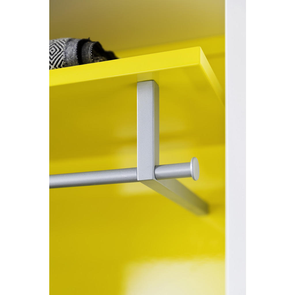 Thumbnail - Moderano Garderobe, Gelb, Weiß, Glas, Textil, Holzwerkstoff, 7-teilig, 293x233x55 cm, Made in Germany, Garderobe, Garder...