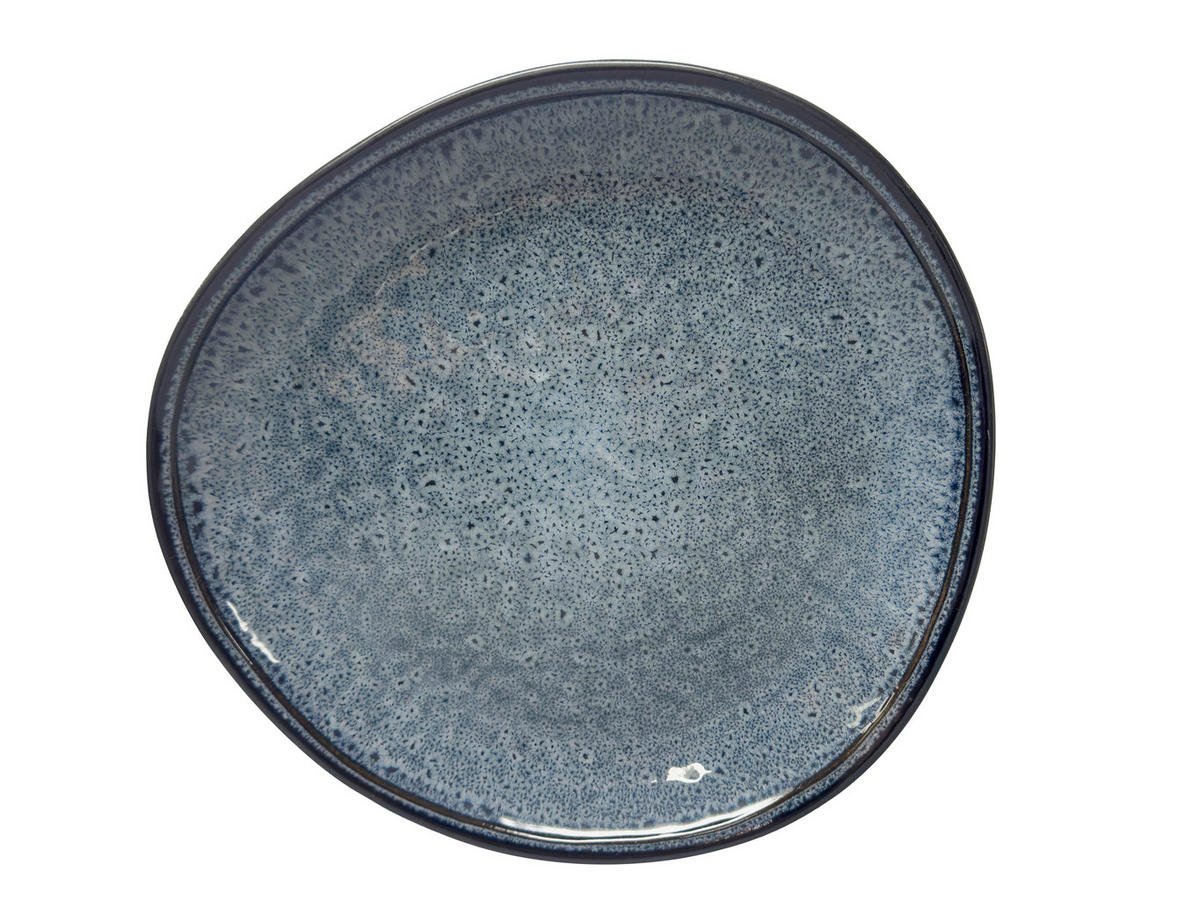 SPEISETELLER Blau SØREN BLUE  - Blau, Trend, Keramik (27,9/26,9cm) - Novel