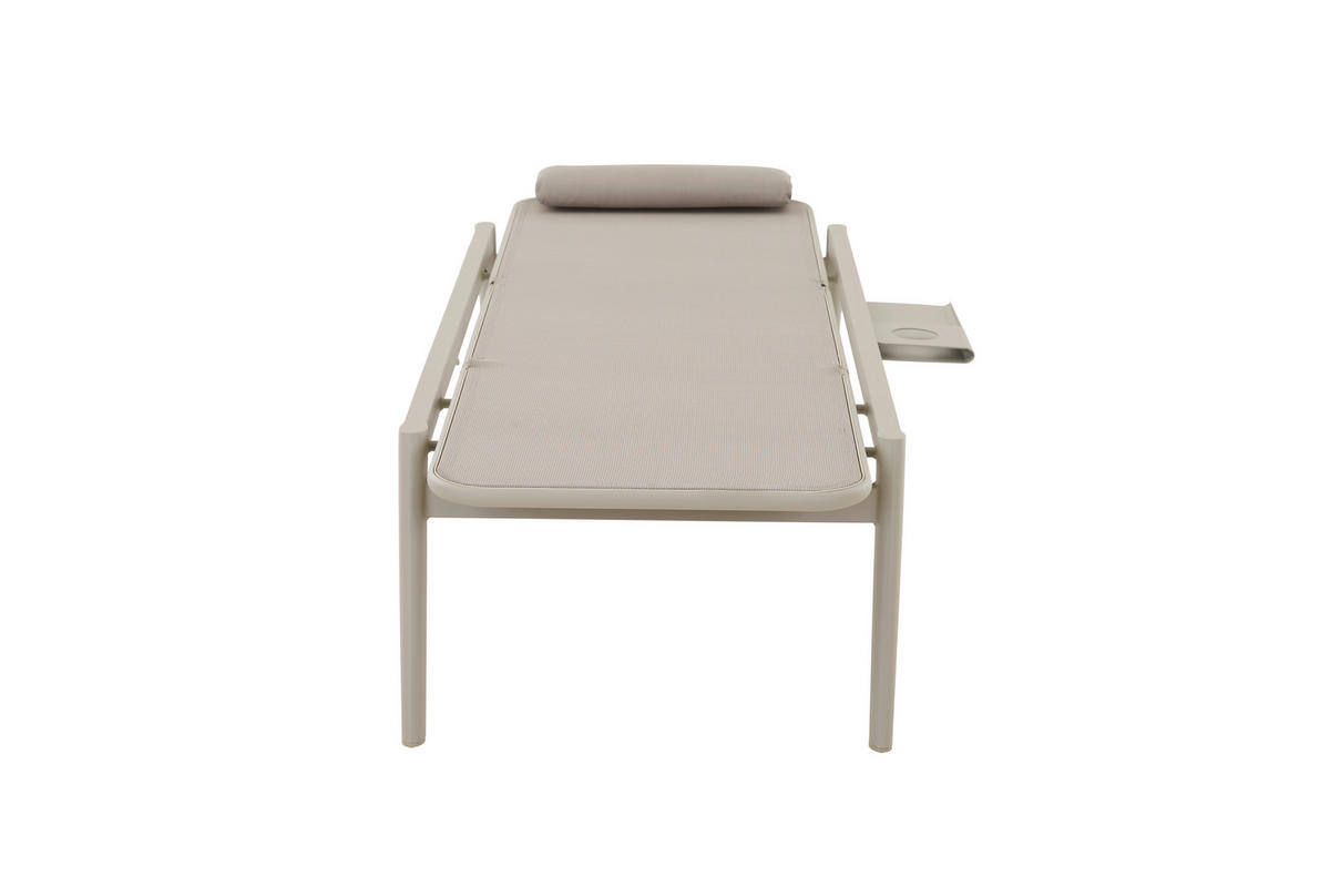 GARTENLIEGE 198/42-118/72 cm  - Greige, Basics, Textil/Metall (198/42-118/72cm) - Siena Garden