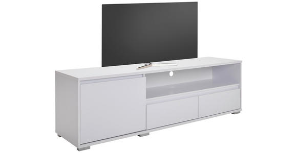 LOWBOARD  in 180/55/48 cm  - Chromfarben/Weiß, Design, Holzwerkstoff/Kunststoff (180/55/48cm) - Carryhome