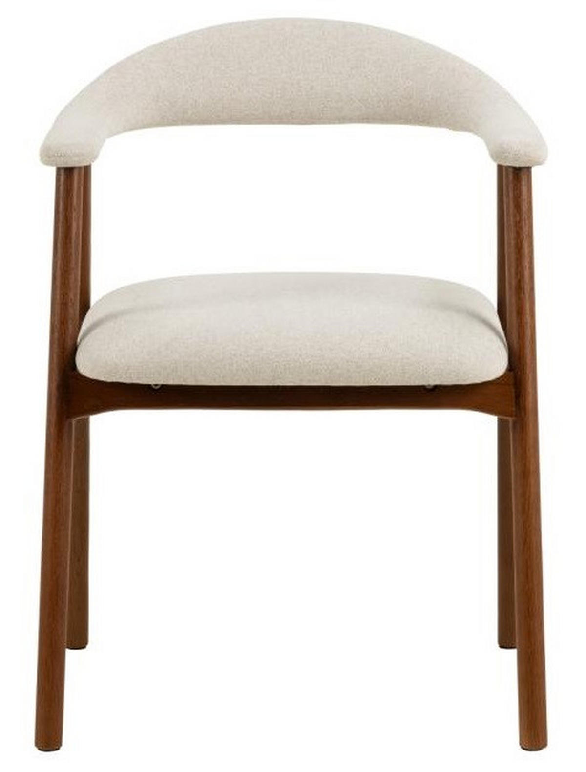 ARMLEHNSTUHL  in Flachgewebe  - Beige/Walnussfarben, MODERN, Holz/Textil (56/75,5/54cm) - MID.YOU