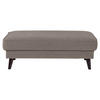 HOCKER Velours Taupe  - Taupe/Wengefarben, MODERN, Holz/Textil (123/45/74cm) - Trendmanufaktur