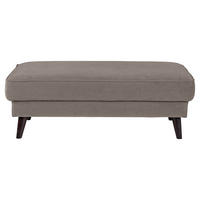 HOCKER in Textil Taupe  - Taupe/Wengefarben, MODERN, Holz/Textil (123/45/74cm) - Trendmanufaktur