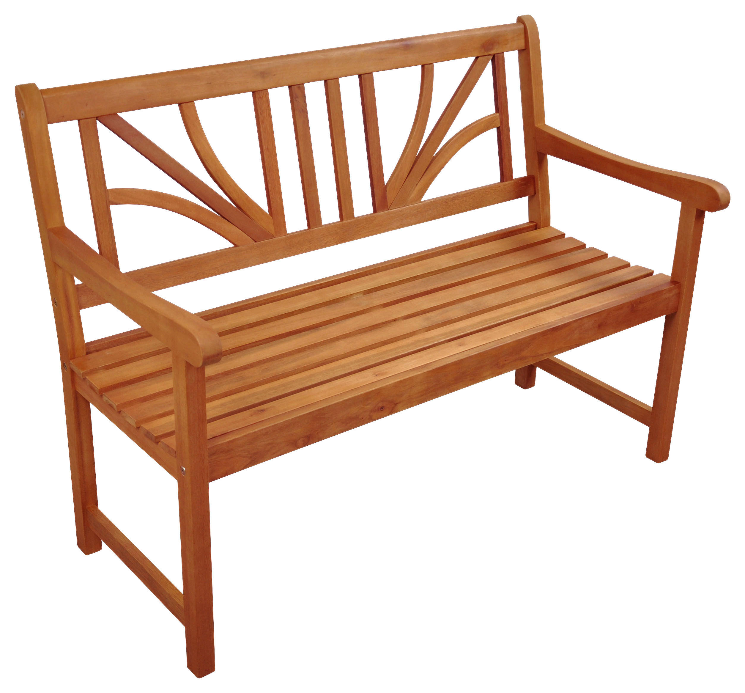 2-Sitzer-Bank in Hellbraun