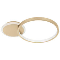 PLAFONIERĂ CU LED - alb/auriu, Basics, metal (40,5/29/5,5cm)