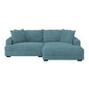 ECKSOFA Türkis Cord  - Türkis/Schwarz, MODERN, Textil (265/180cm) - P & B