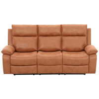 3-SITZER-SOFA Mikrofaser Cappuccino  - Schwarz/Cappuccino, Design, Holz/Kunststoff (215/101/97cm) - Livetastic