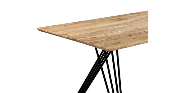 ESSTISCH      - Schwarz/Akaziefarben, Design, Holz/Metall (175/90/76cm) - Landscape