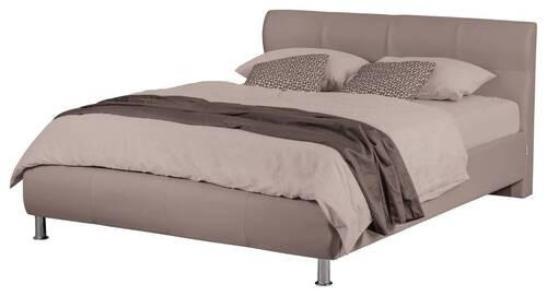 KÁRPITOZOTT ÁGY  barna  - króm/barna, Konventionell, faalapú anyag/textil (167/95/218cm) - Hom`in