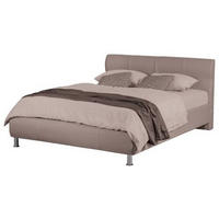 KÁRPITOZOTT ÁGY  barna  - króm/barna, Konventionell, faalapú anyag/textil (167/95/218cm) - Hom`in
