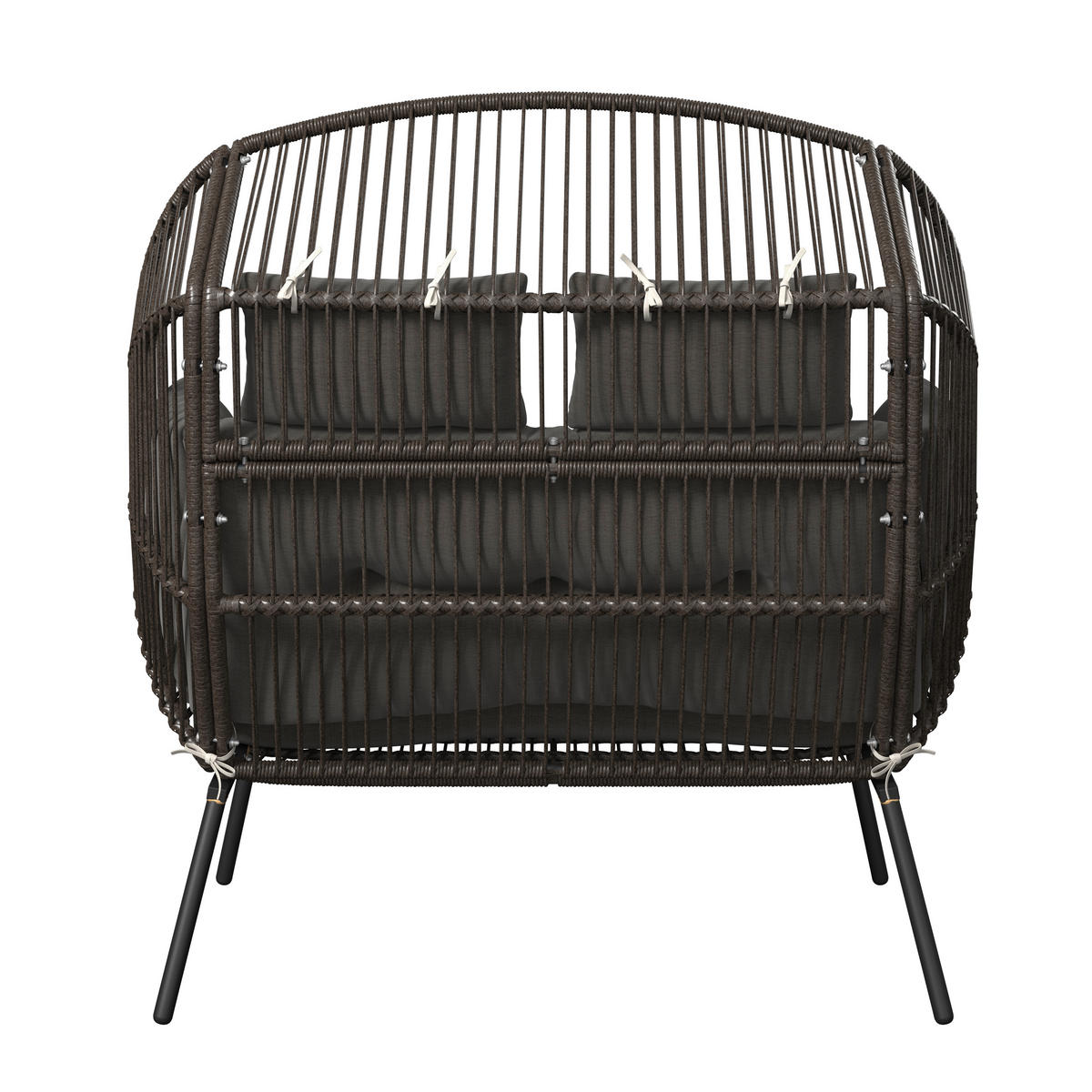 GARTENMUSCHEL 146/136/83 cm Eisen  - Dunkelgrau/Grau, MODERN, Kunststoff/Textil (146/136/83cm) - Ambia Garden