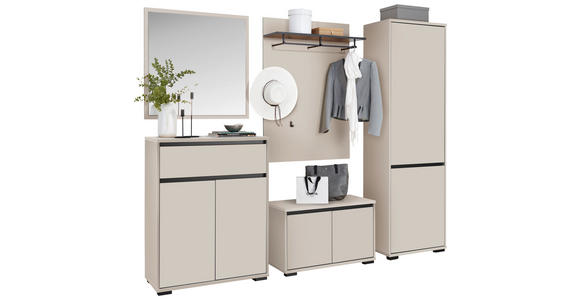 GARDEROBE  in 220/195/38 cm  - Kaschmir/Anthrazit, MODERN, Holzwerkstoff (220/195/38cm) - Xora