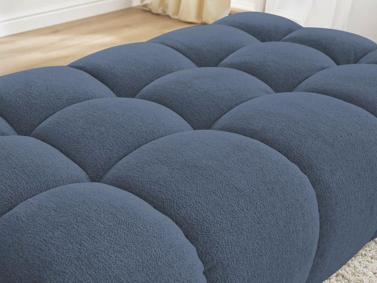 HOCKER EVEREST Flachgewebe Dunkelblau  - Schwarz/Dunkelblau, MODERN, Kunststoff/Textil (166/100/40cm)