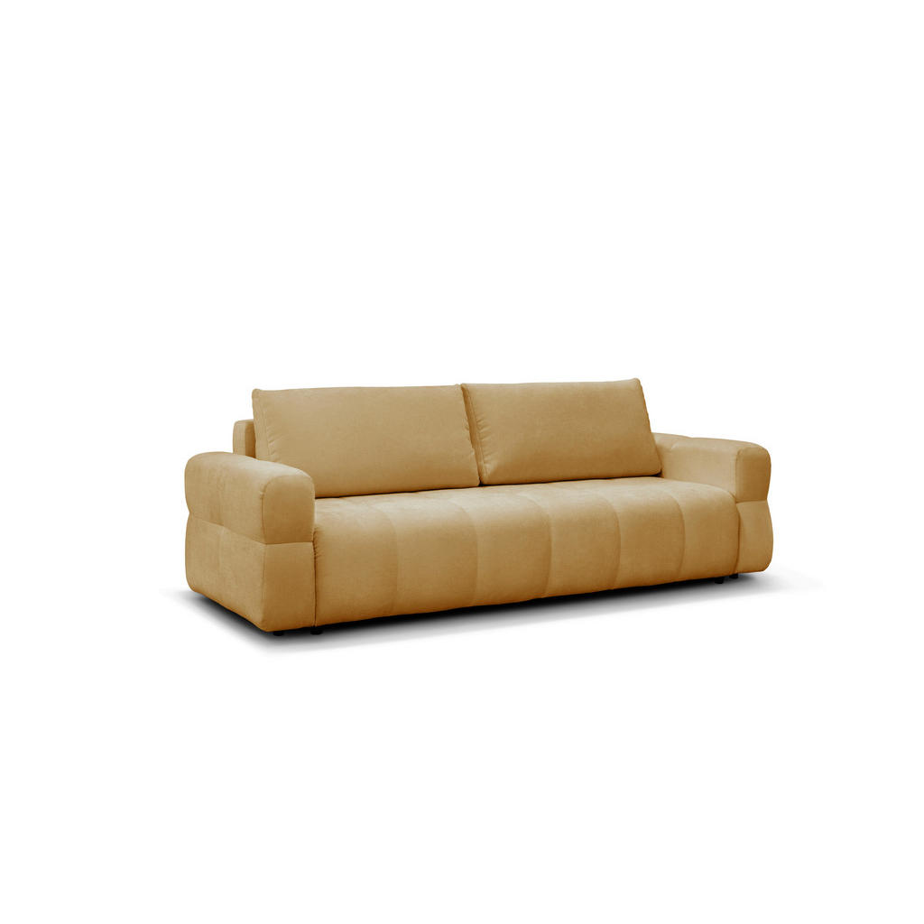 Thumbnail - Mid.you Schlafsofa Lotta, Senfgelb, Textil, 3-Sitzer, 248x90x105 cm, Made in EU, Wohnzimmer, Sofas & Couches, Schlafsofa...