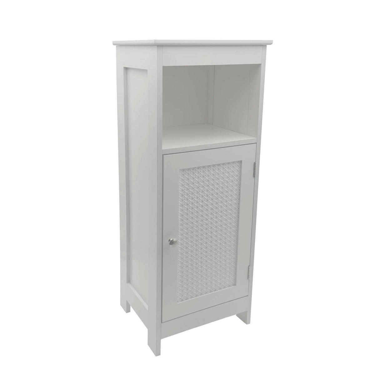 REGAL Weiß  - Silberfarben/Weiß, Design, Holzwerkstoff/Metall (30/80/28cm) - Livetastic