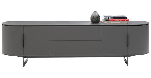 LOWBOARD 240/65/45 cm - Anthrazit, Design, Holzwerkstoff/Metall (240/65/45cm) - Ambiente