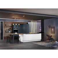 EINBAUKÜCHE   - Schwarz/Weiß, Basics, Holzwerkstoff - EWE