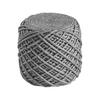 POUF Textilgeflecht Abstraktes 40/40 cm  - Silberfarben, Trend, Textil (40/40cm) - Obsession