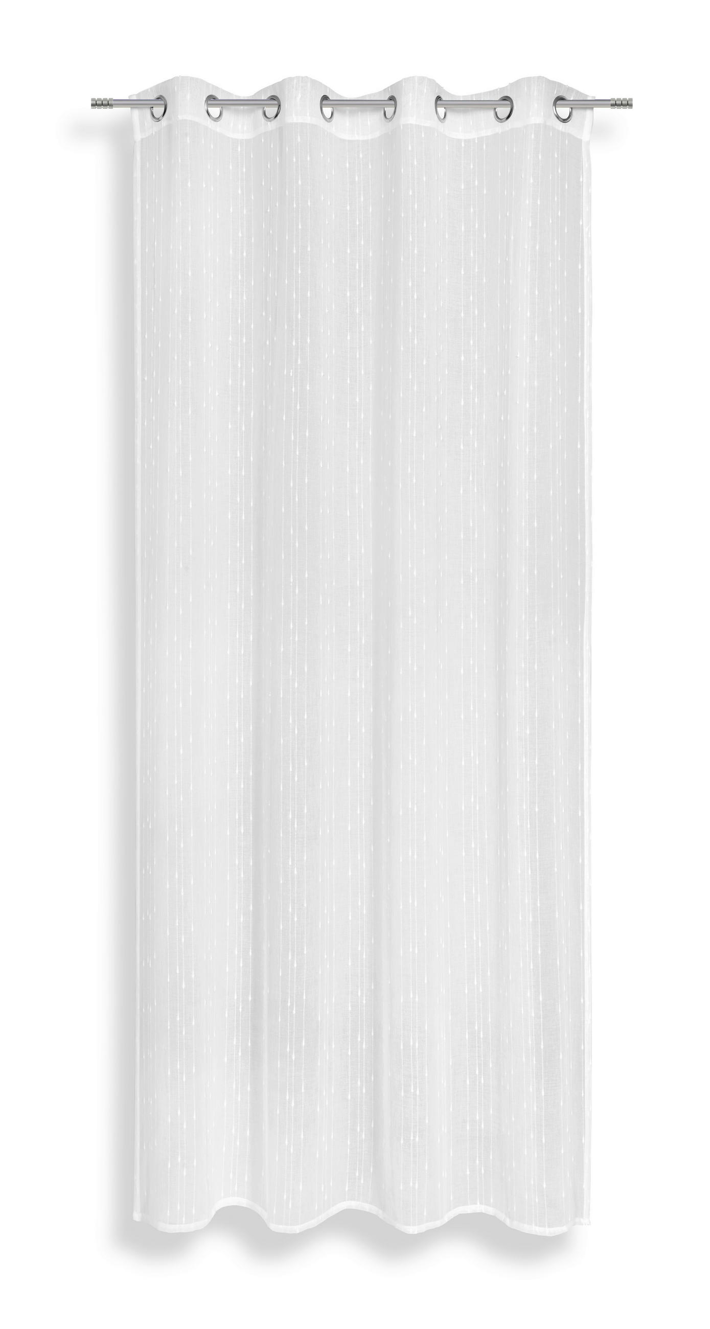 Vorhang Mit Ösen Kamila 140x245 Cm  Weiß