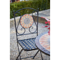 GARTENSTUHL Stahl Multicolor, Schwarz  - Multicolor/Schwarz, MODERN, Keramik/Metall (39/88,5/49,5cm) - Siena Garden