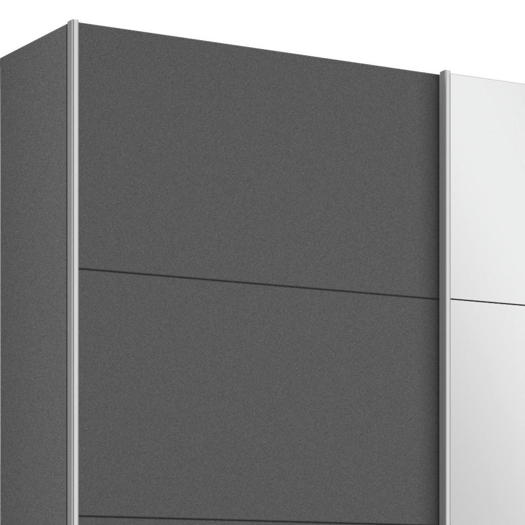 Thumbnail - Rauch Möbel Schwebetürenschrank Rauch Belluno, Grau, Holzwerkstoff, 2 Fächer, 181x210x62 cm, Made in Germany, Blauer Eng...