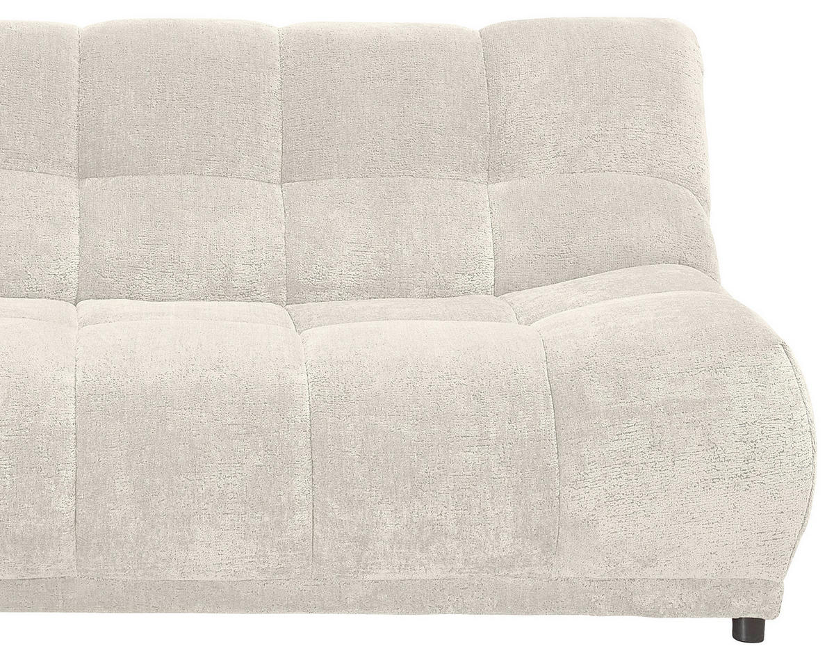 ECKSOFA ITALIA in Chenille Creme  250/284 cm  - Creme/Schwarz, MODERN, Kunststoff/Textil (250/284cm) - Livetastic