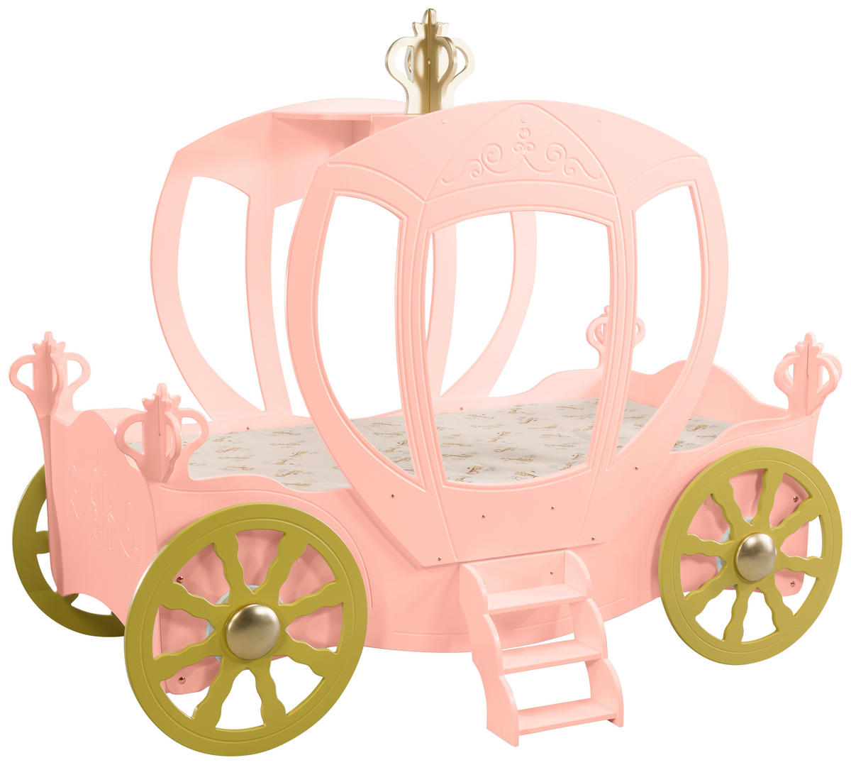 Kinderbett - Pink/Weiß, LIFESTYLE, Holz/Holzwerkstoff (90/180cm) - Livetastic
