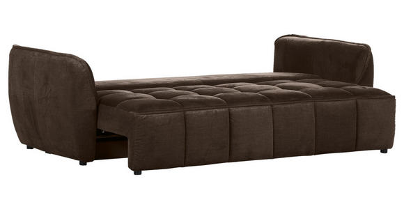 SCHLAFSOFA Flachgewebe Dunkelbraun - Dunkelbraun/Schwarz, KONVENTIONELL, Kunststoff/Textil (250/70/118cm) - Carryhome