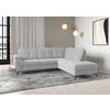 ECKSOFA in Flachgewebe Silberfarben  - Silberfarben/Schwarz, Modern, Textil/Metall (244/212cm) - Sit & More